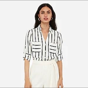 NWT Slim Fit Striped Portofino Thong Bodysuit (XS)